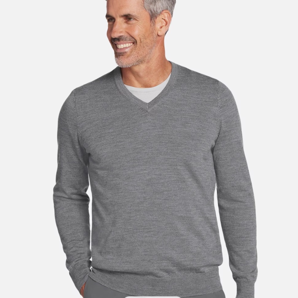 Izod gray vneck sweater XXL